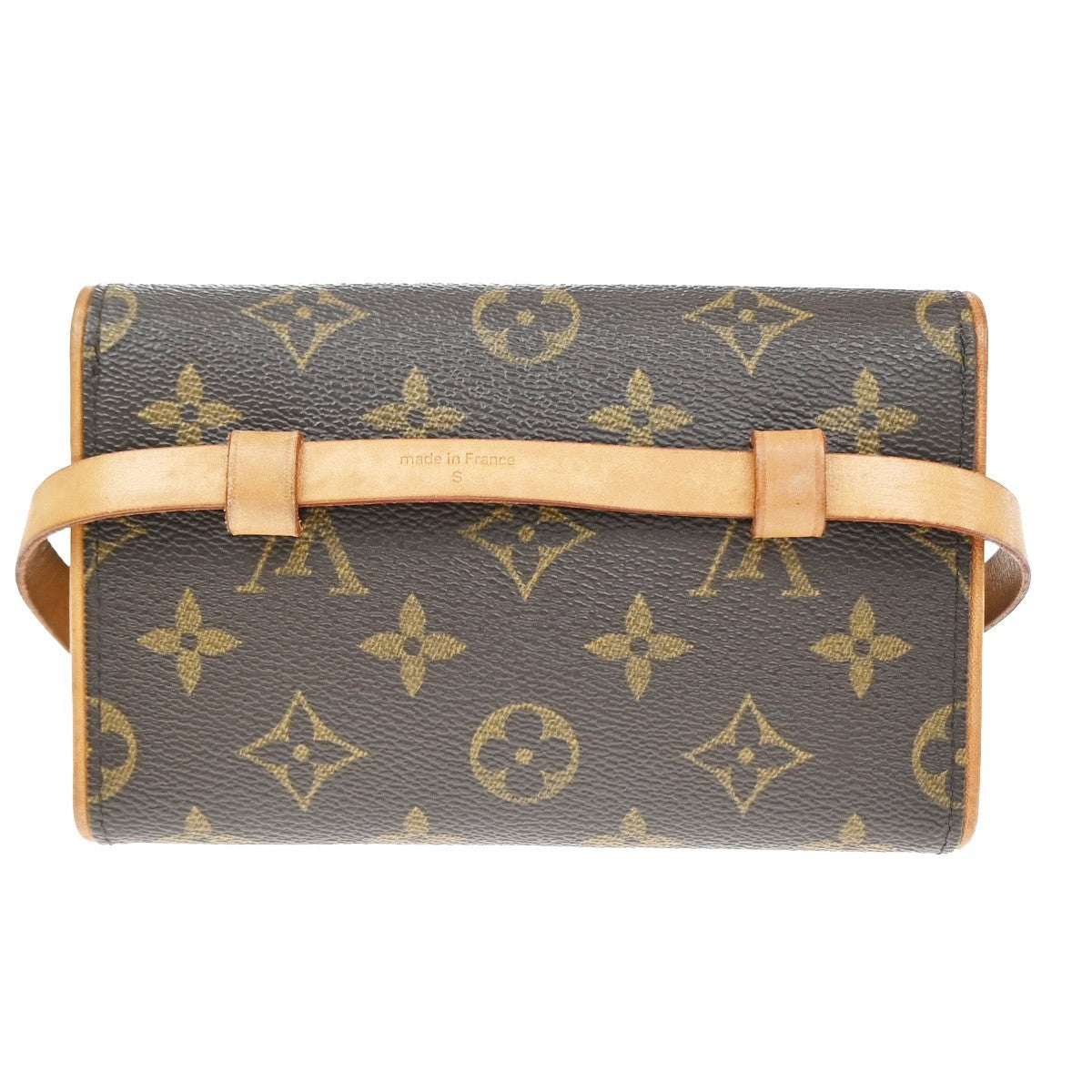 Louis Vuitton Florentine Waist Monogram Canvas Brown Leather Clutche & Pouche Bag (Pre-Owned)