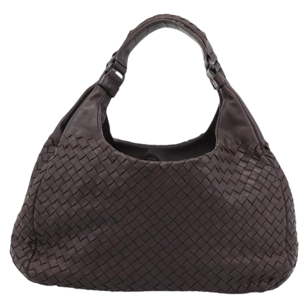 Bottega Veneta Campana Hobo Intrecciato Nappa Brown Leather Shoulder Bag Bag (Pre-Owned)