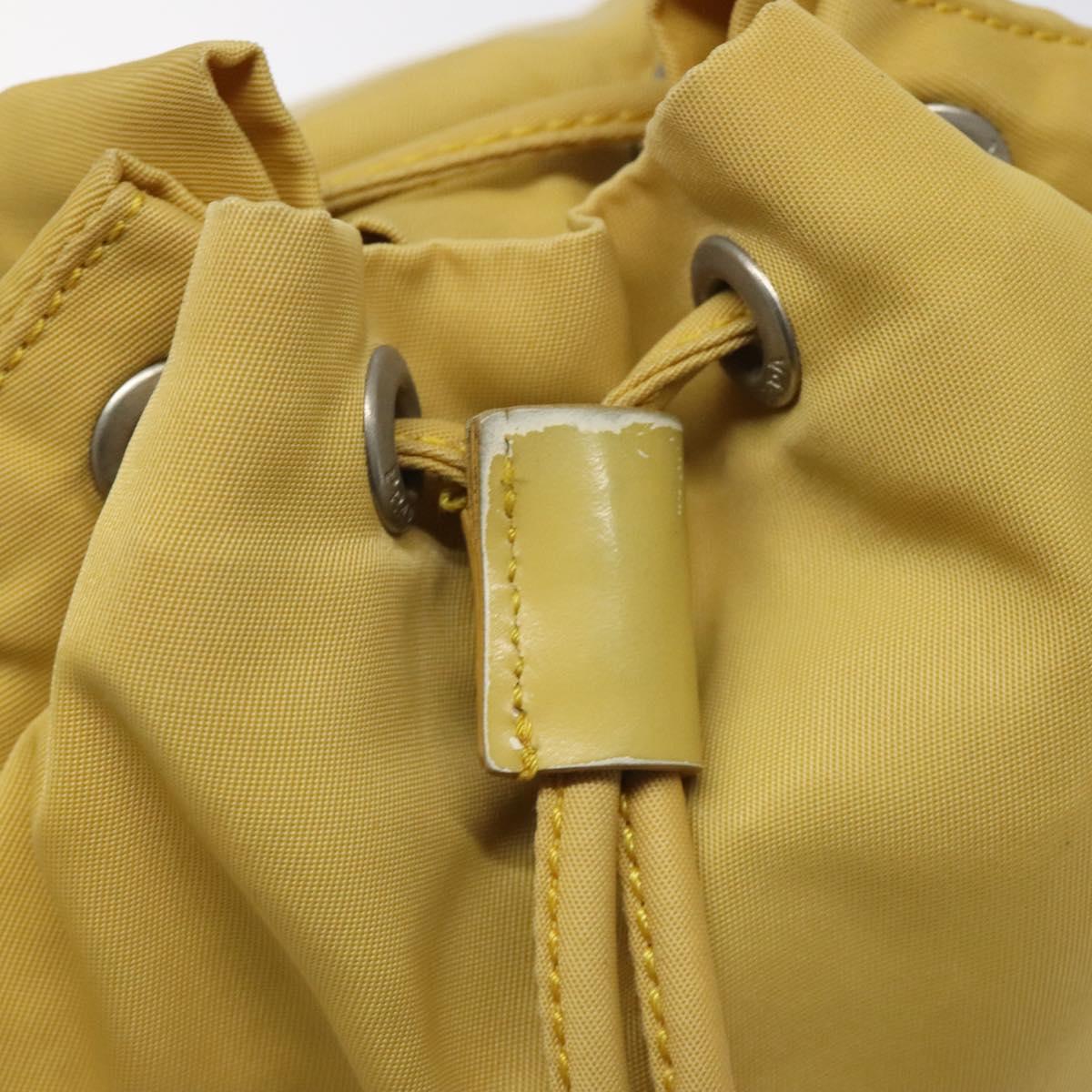 Prada Tessuto Yellow Synthetic Clutch Bag (Pre-Owned)