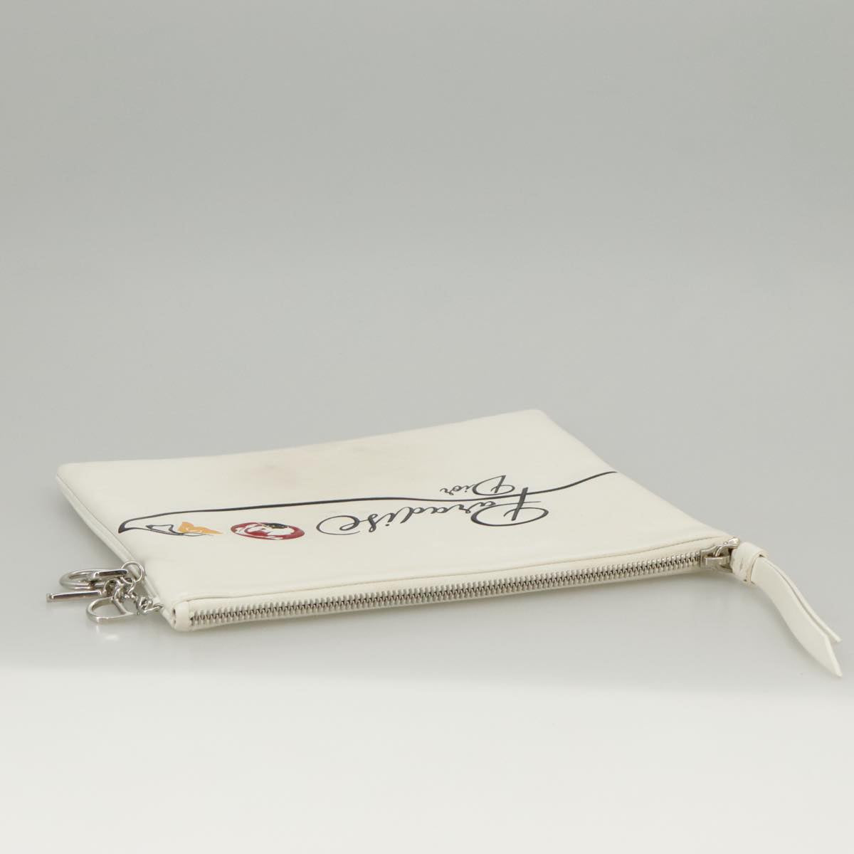 Dior Paradise White Leather Clutch Bag (Pre-Owned)