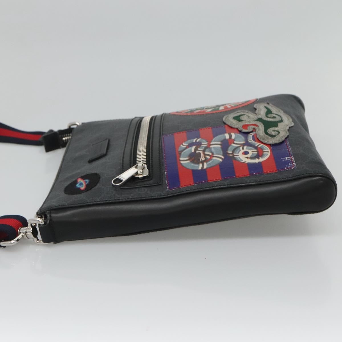 Gucci Gg Canvas Black Canvas Shoulder Bag (Pre-Owned)