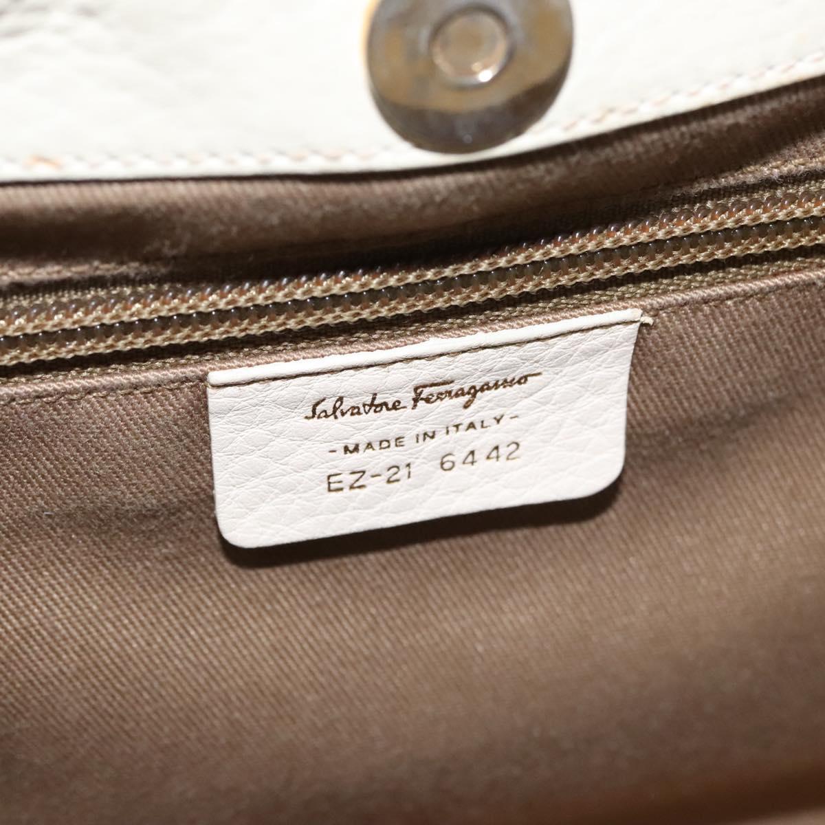 Salvatore Ferragamo Gancini Brown Wicker Handbag (Pre-Owned)