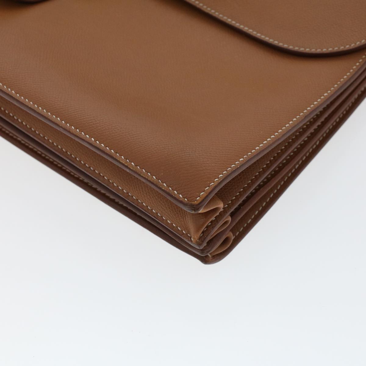 Hermès -- Brown Leather Briefcase Bag (Pre-Owned)