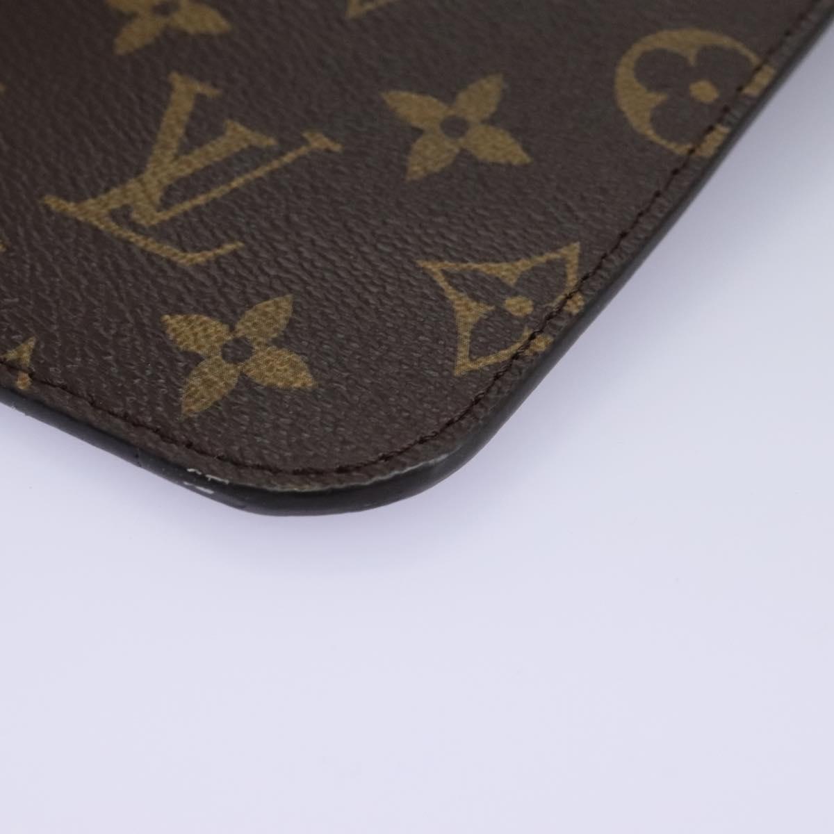 Louis Vuitton Neverfull Pouch Brown Canvas Clutch Bag (Pre-Owned)