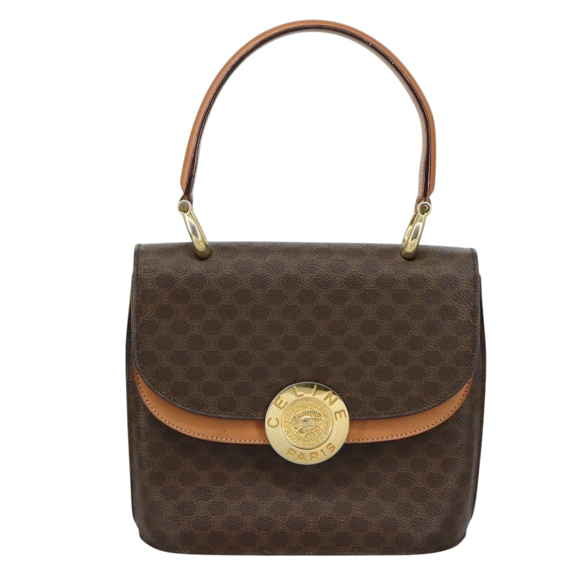 Céline Macadam Brown Canvas Handbag (Pre-Owned)