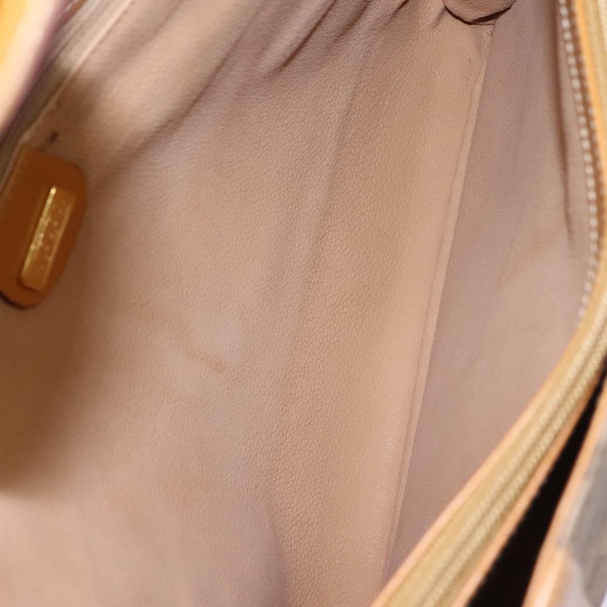 Gucci Micro Small Gg Canvas Beige Canvas Shoulder Bag (Pre-Owned)