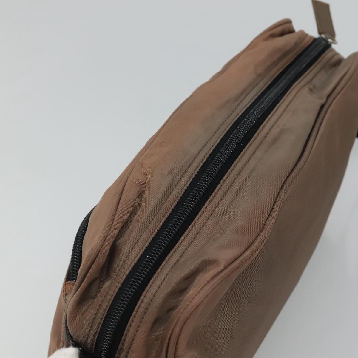 Prada Tessuto Brown Synthetic Shoulder Bag (Pre-Owned)