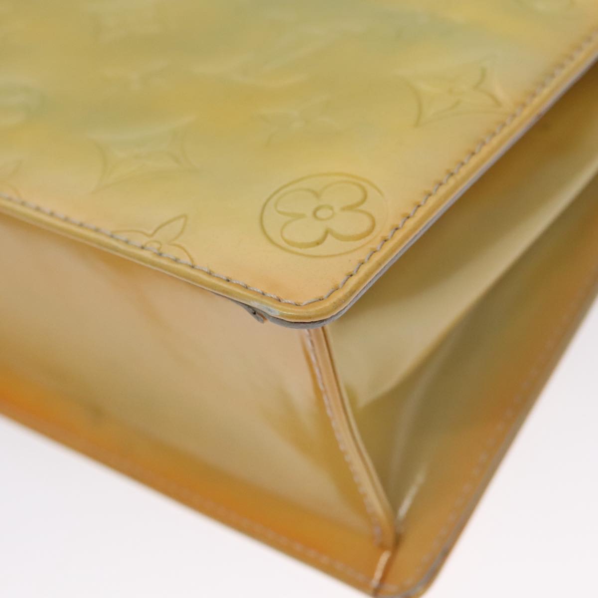 Louis Vuitton Spring Street Yellow Patent Leather Handbag (Pre-Owned)
