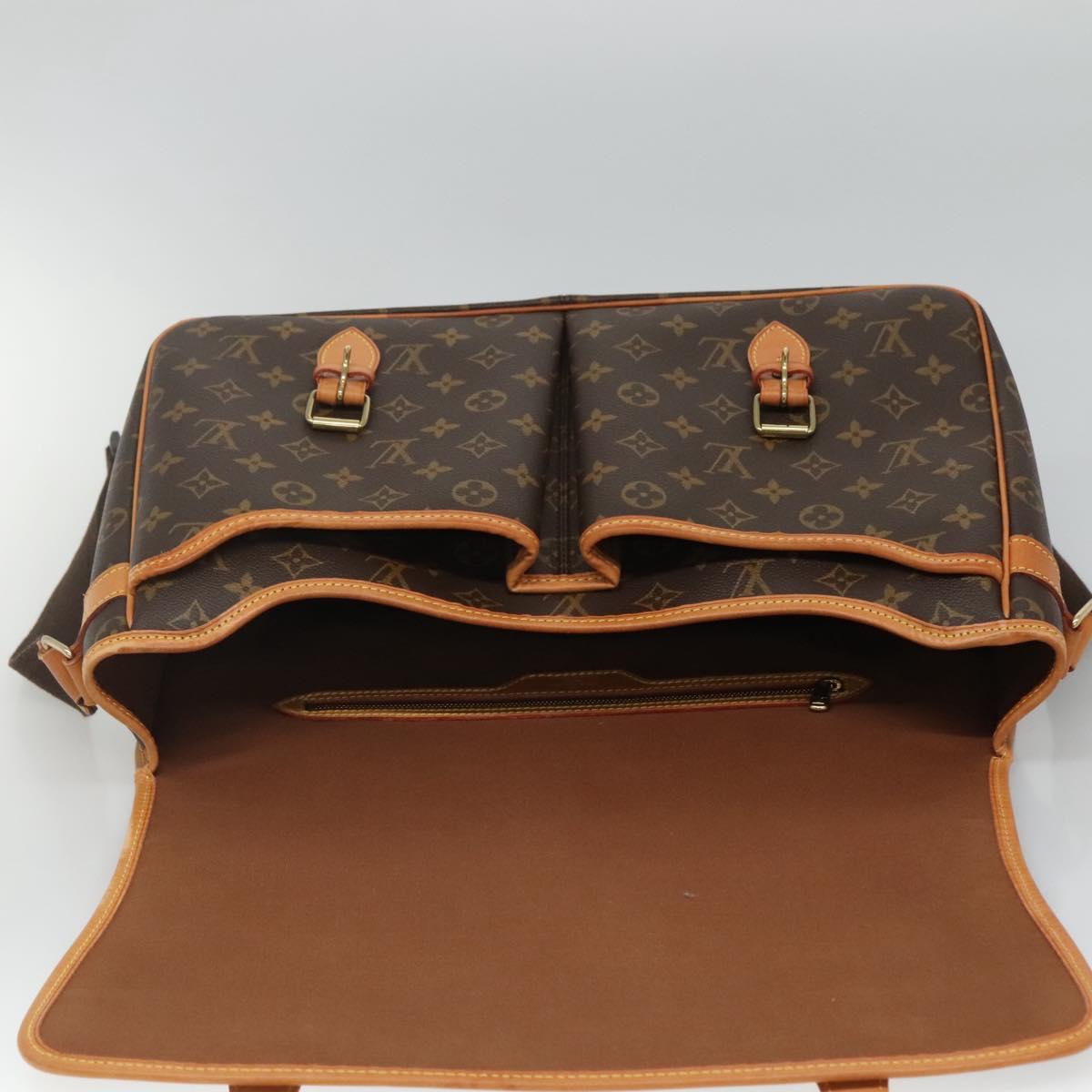 Louis Vuitton Gibeciere Brown Canvas Shoulder Bag (Pre-Owned)