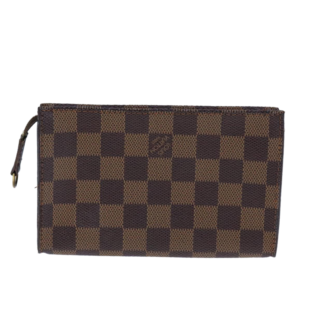 Louis Vuitton Pochette Accessoire Brown Canvas Clutch Bag (Pre-Owned)