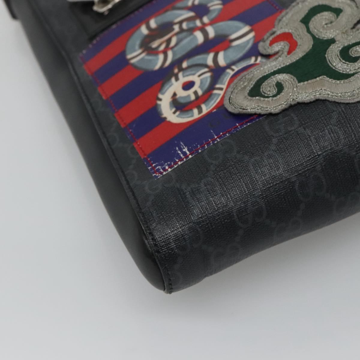 Gucci Gg Canvas Black Canvas Shoulder Bag (Pre-Owned)
