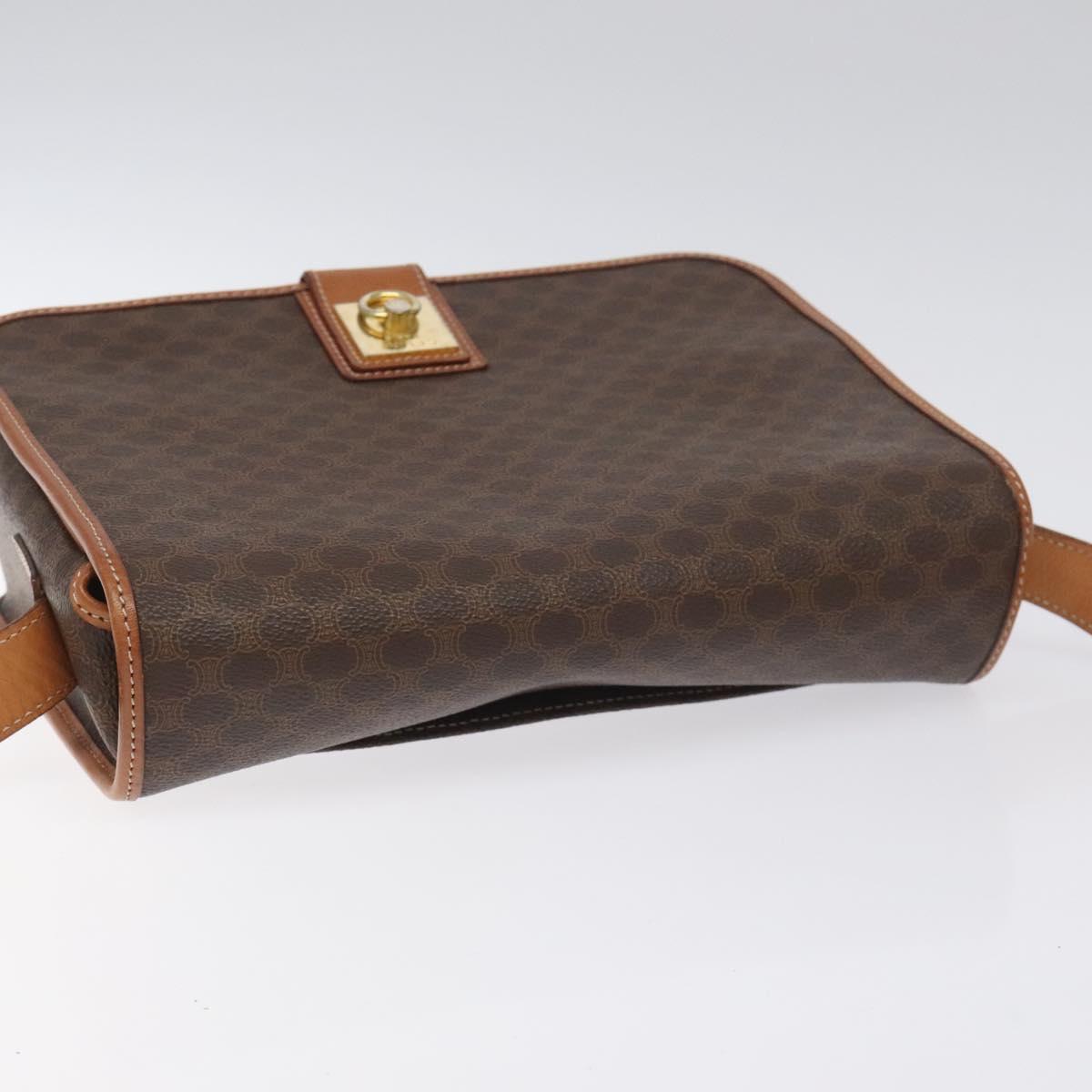 Céline Macadam Brown Canvas Shoulder Bag (Pre-Owned)