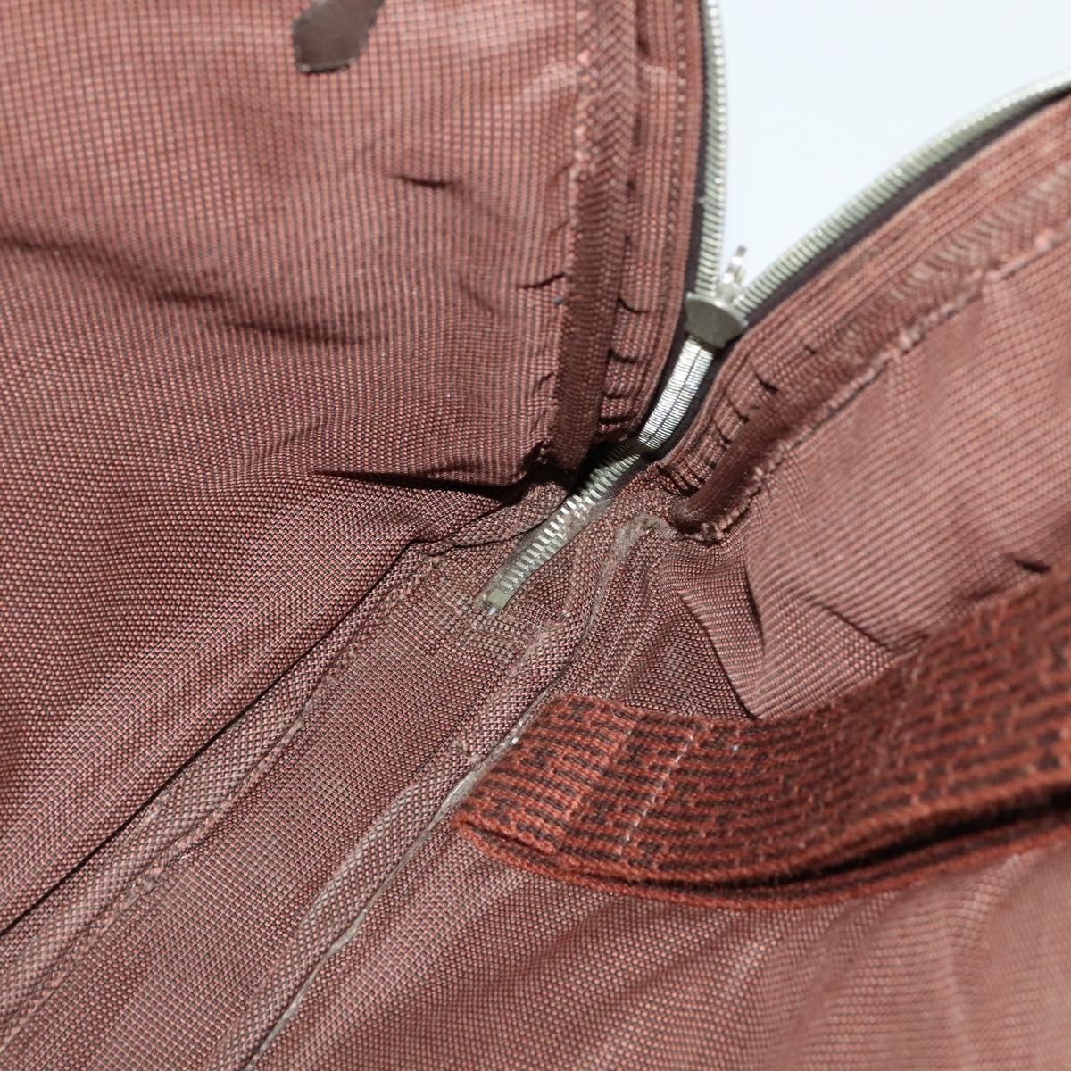 Hermès Herline Brown Canvas Handbag (Pre-Owned)