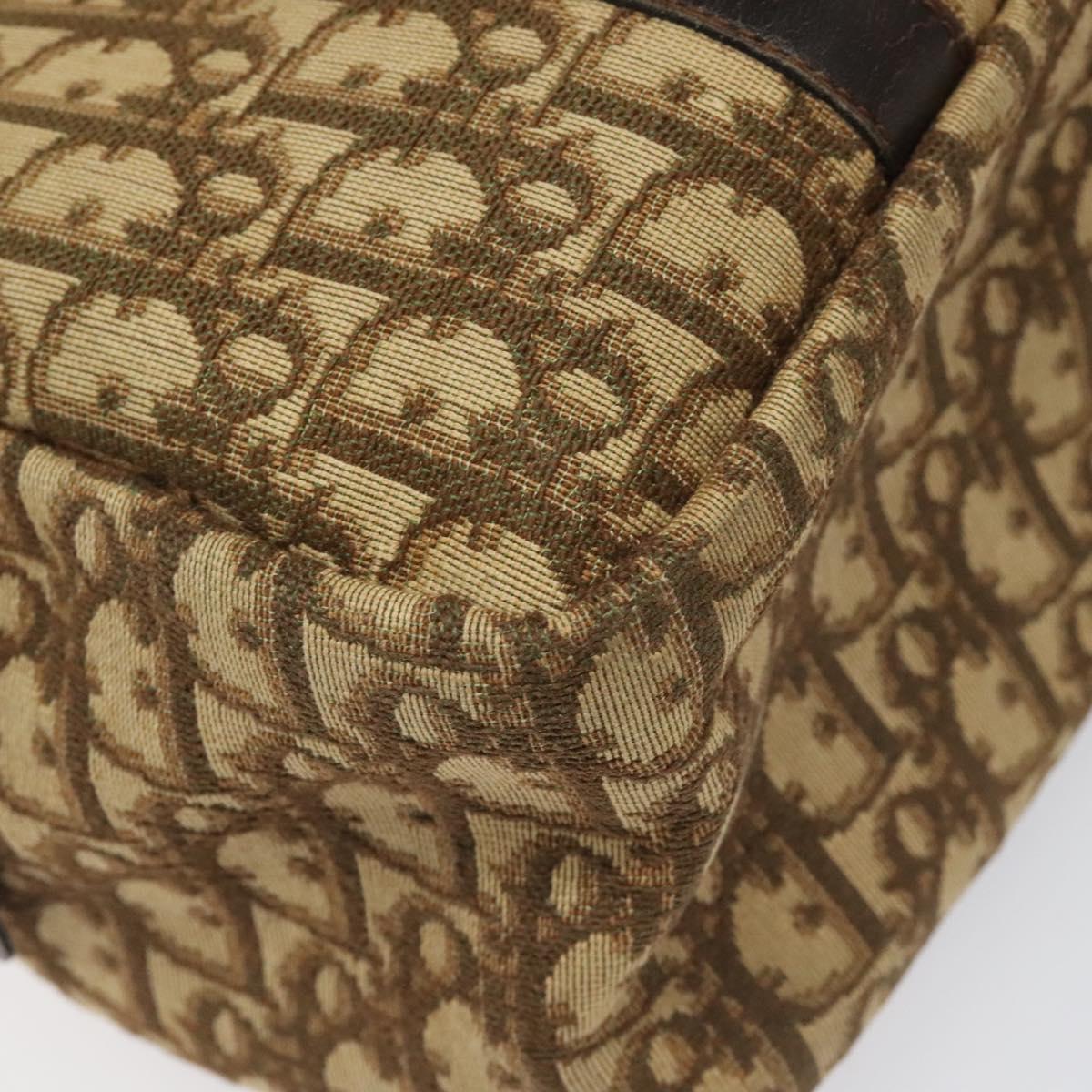 Dior Trotter Brown Canvas Handbag (Pre-Owned)
