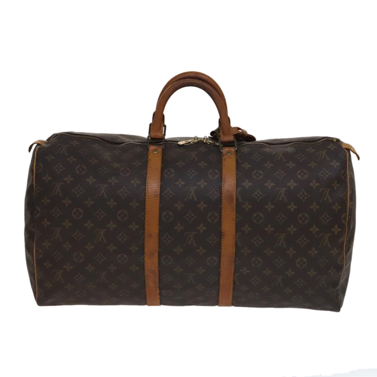 Louis Vuitton Keepall 55 Brown Canvas Travel Bag (Pre-Owned)