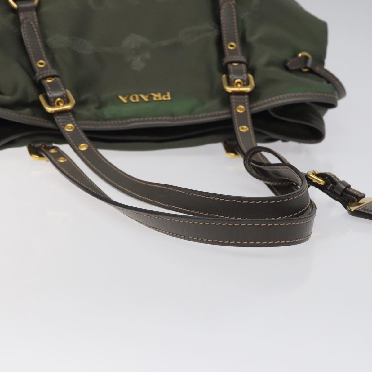 Prada Tessuto Khaki Nylon Tote Bag (Pre-Owned)