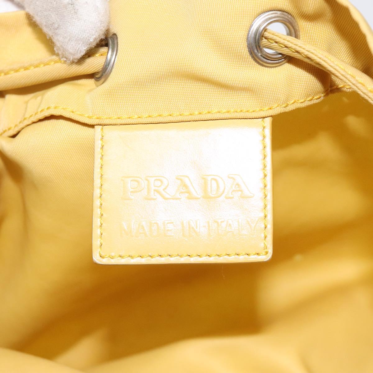 Prada Tessuto Yellow Synthetic Clutch Bag (Pre-Owned)