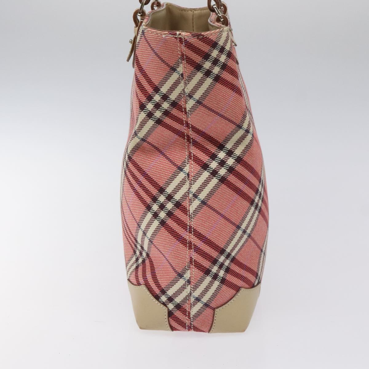 Burberry Nova Check Pink Canvas Tote Bag (Pre-Owned)