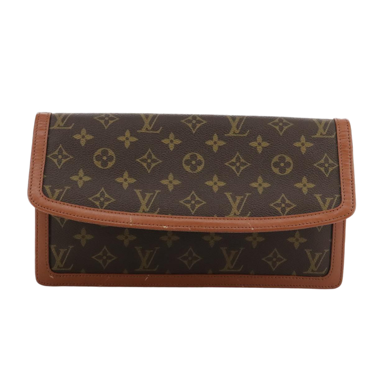 Louis Vuitton Pochette Dame Brown Canvas Clutch Bag (Pre-Owned)