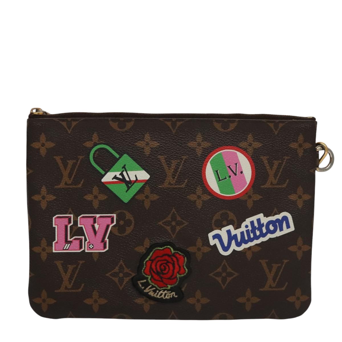 Louis Vuitton City Brown Canvas Clutch Bag (Pre-Owned)