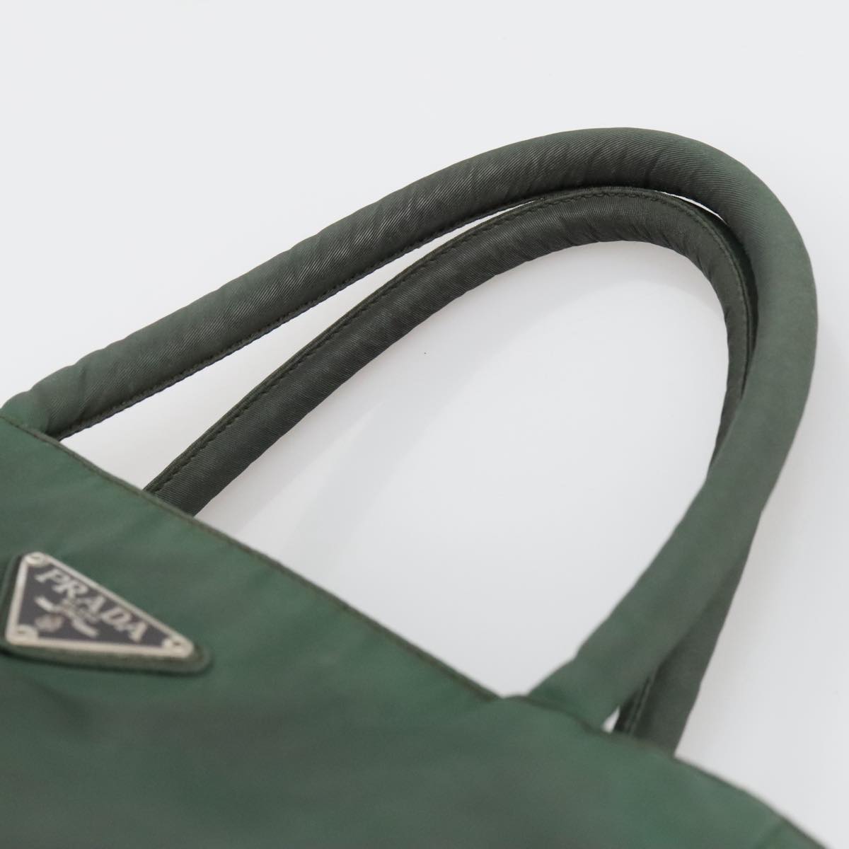 Prada Tessuto Green Synthetic Handbag (Pre-Owned)
