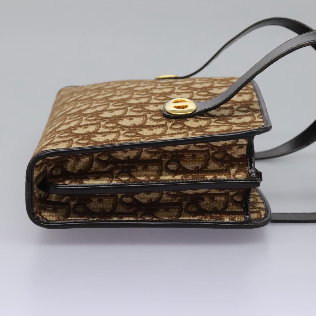 Dior Trotter Brown Canvas Handbag (Pre-Owned)
