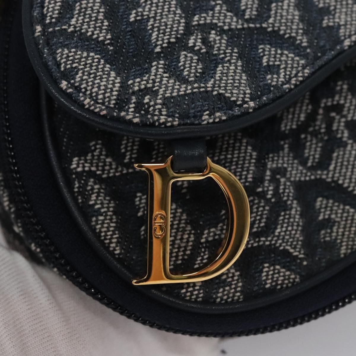 Dior Saddle Navy Canvas Clutch Bag (Pre-Owned)