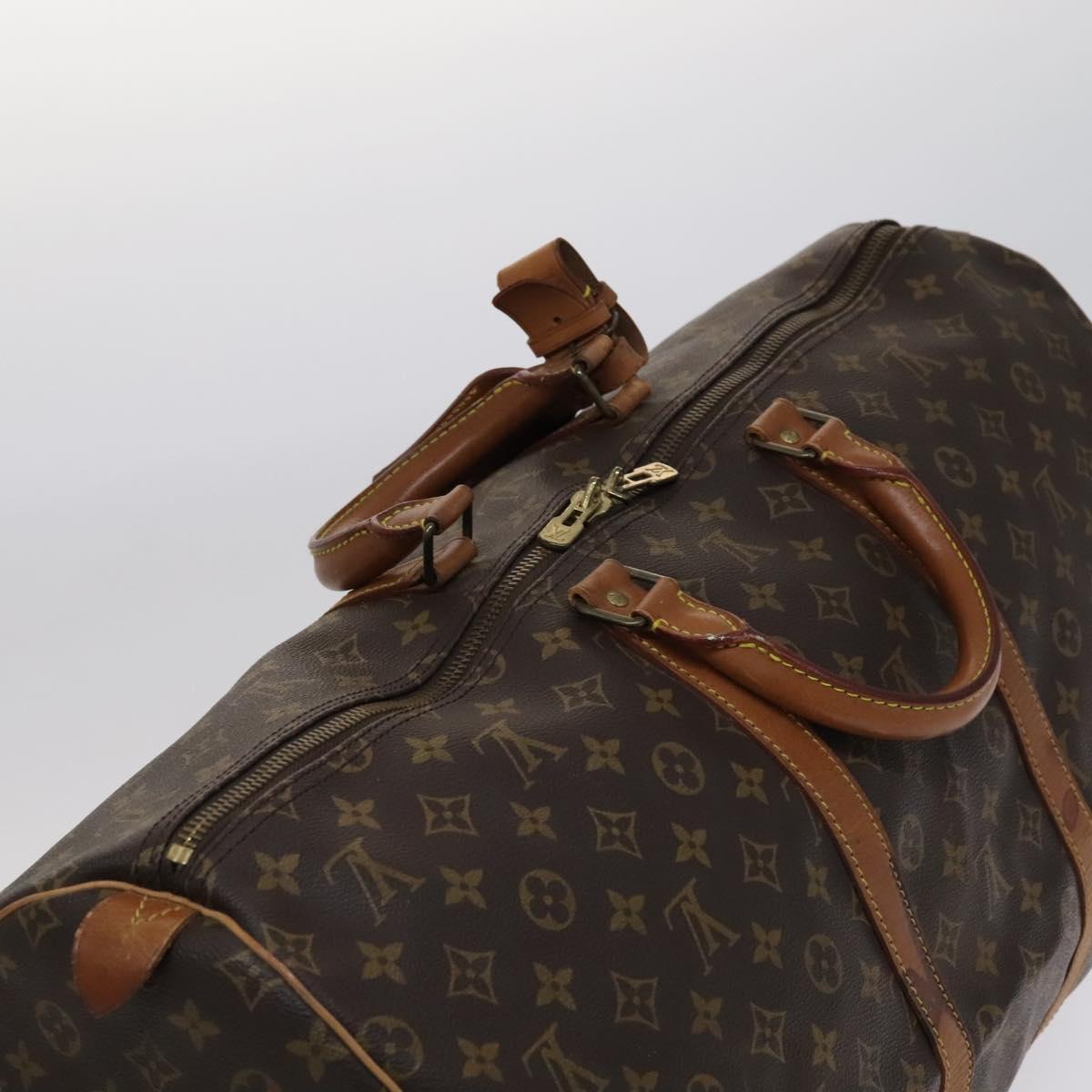 Louis Vuitton Keepall 55 Brown Canvas Travel Bag (Pre-Owned)