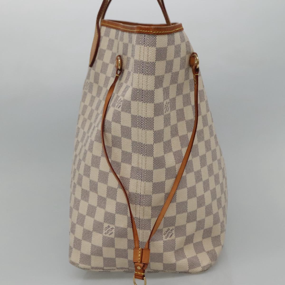 Louis Vuitton Neverfull Gm White Canvas Tote Bag (Pre-Owned)