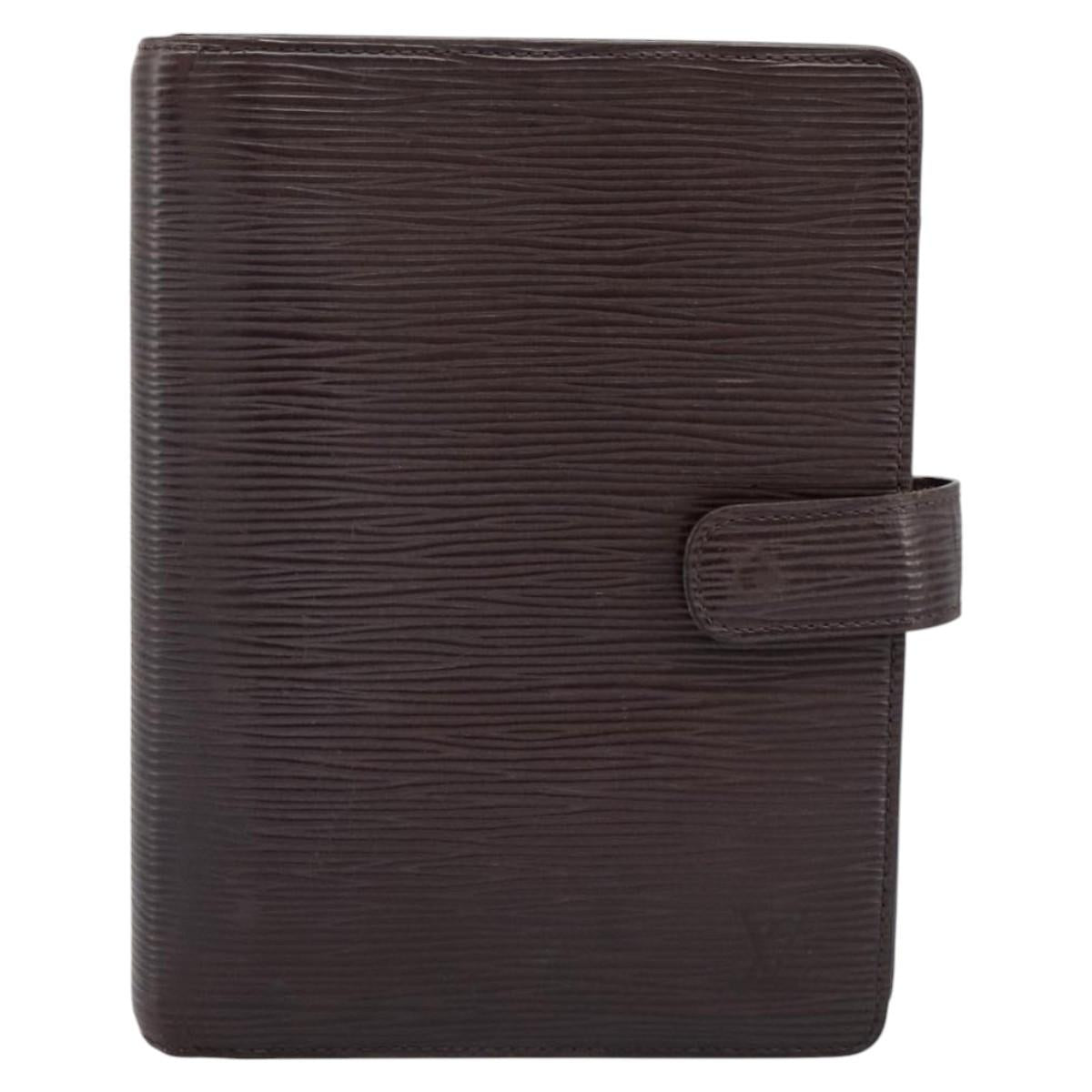 Louis Vuitton Couverture Agenda Fonctionnel Mm Brown Leather Wallet (Pre-Owned)