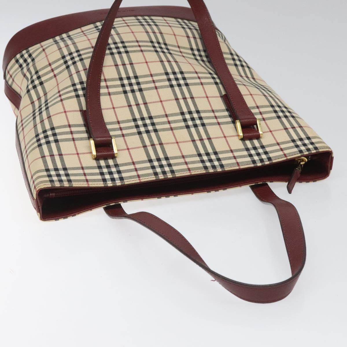 Burberry Nova Check Beige Canvas Tote Bag (Pre-Owned)