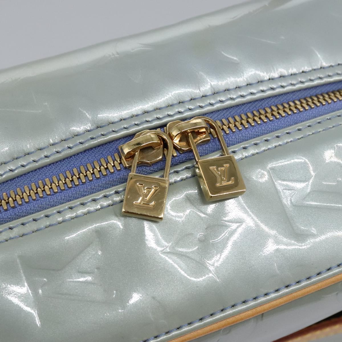 Louis Vuitton Tompkins Square Grey Patent Leather Handbag (Pre-Owned)