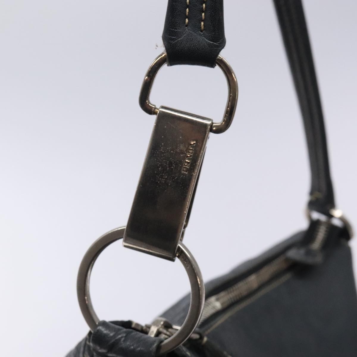 Prada Hobo Navy Leather Shoulder Bag (Pre-Owned)