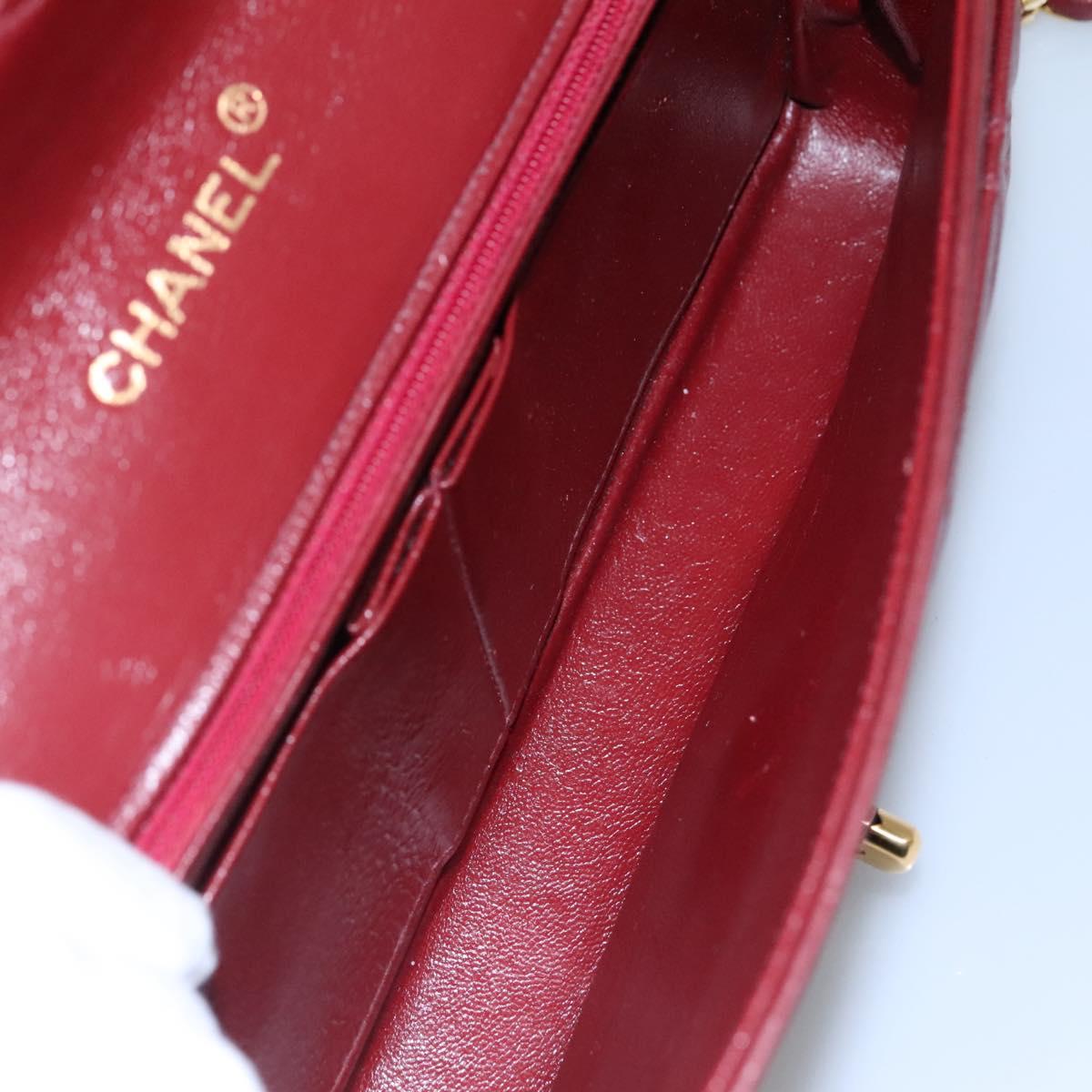 Chanel Single Flap Red Leather Shoulder Bag (Pre-Owned)