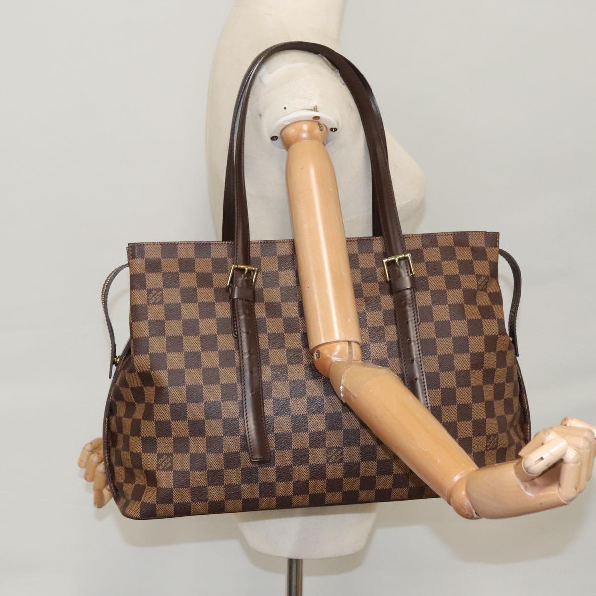 Louis Vuitton Chelsea Brown Canvas Tote Bag (Pre-Owned)
