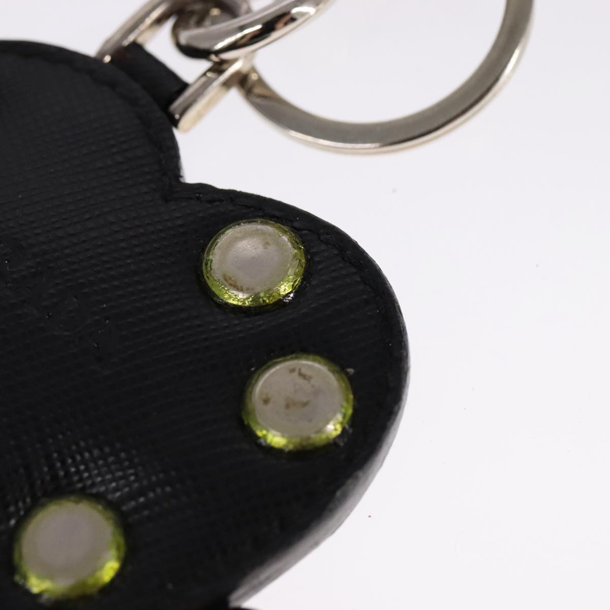 Prada Black Leather Bag Jewelry (Pre-Owned)