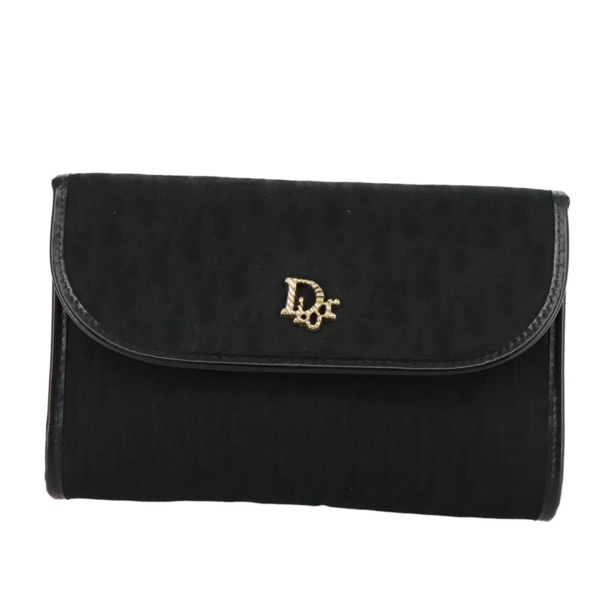Dior Trotter Black Canvas Shoulder Bag (Pre-Owned)