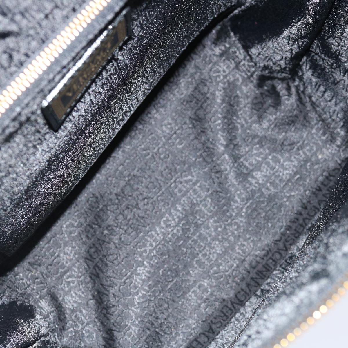 Versace Vanity Black Leather Handbag (Pre-Owned)