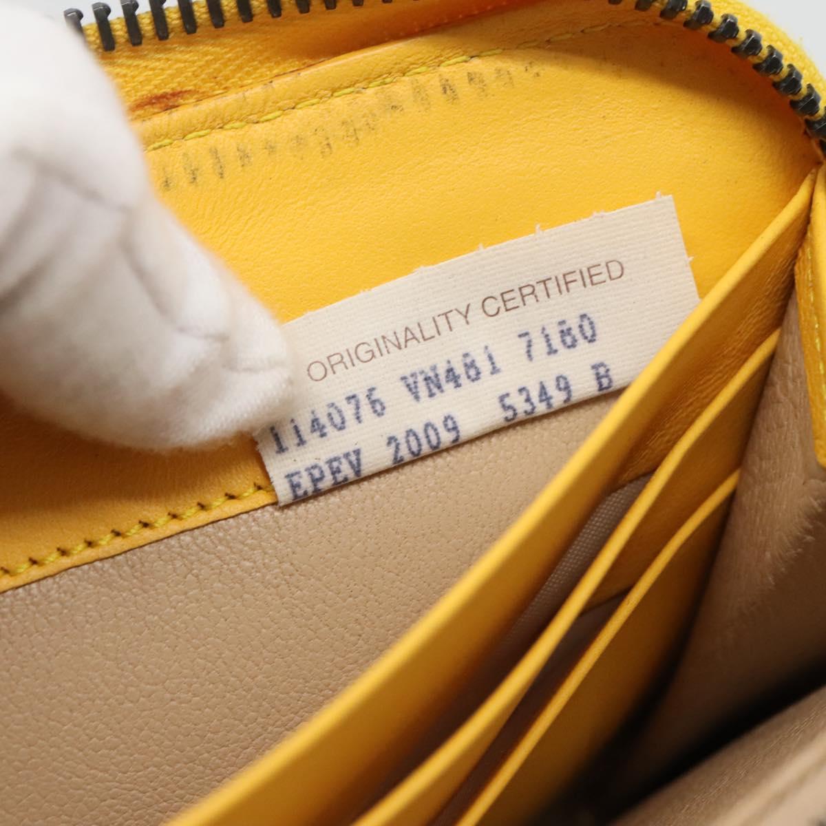 Bottega Veneta Intrecciato Yellow Leather Wallet (Pre-Owned)