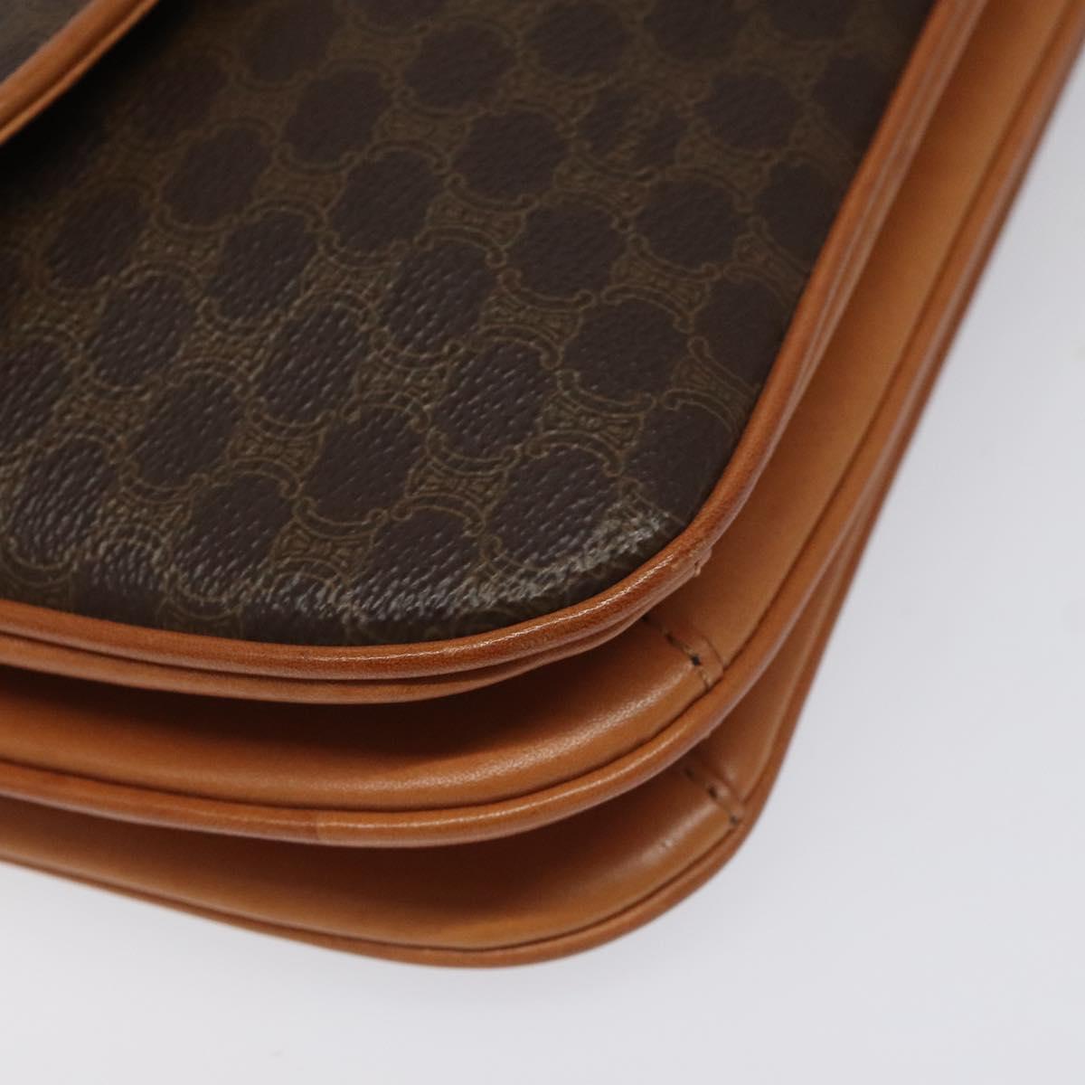 Céline Macadam Brown Canvas Shoulder Bag (Pre-Owned)