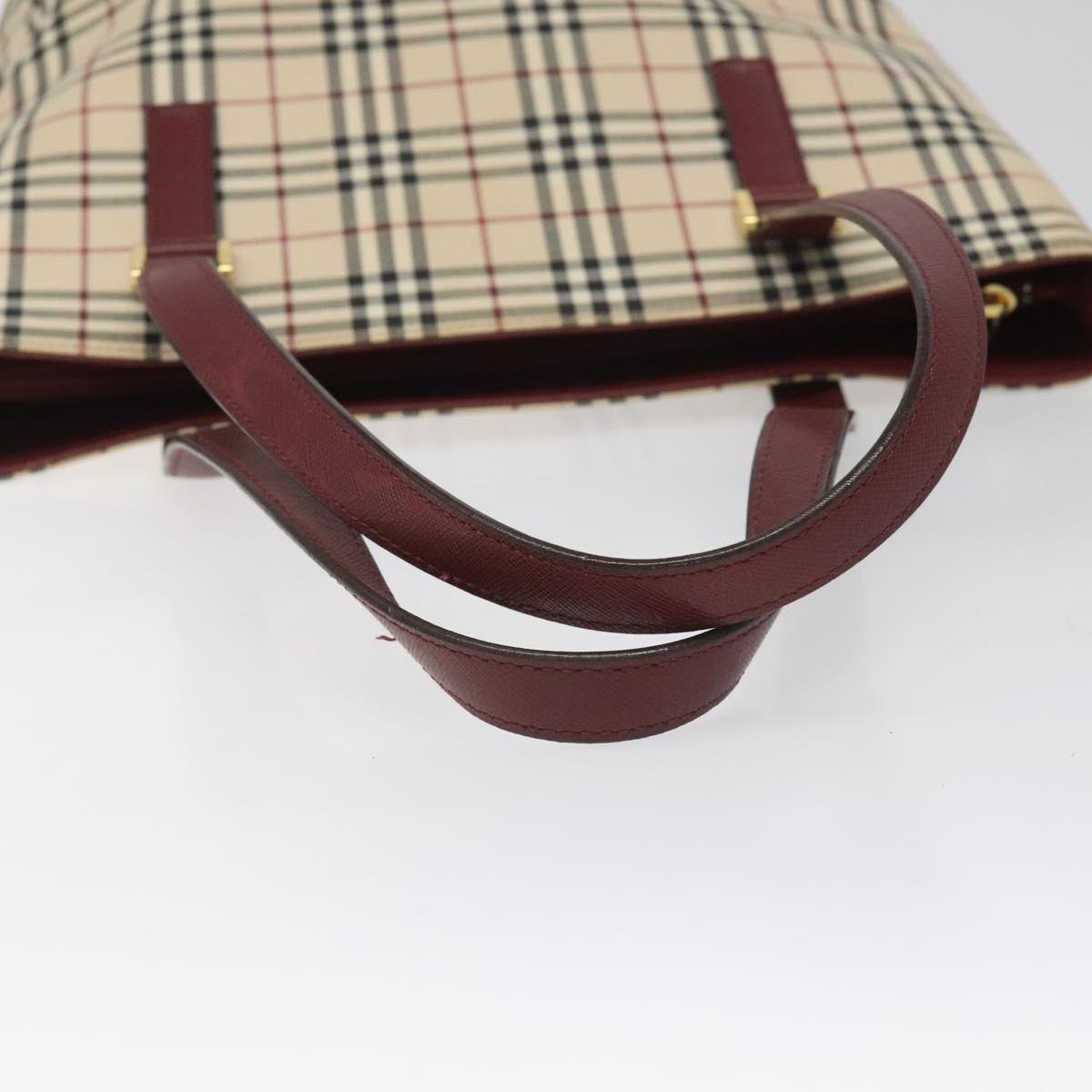 Burberry Nova Check Beige Canvas Tote Bag (Pre-Owned)