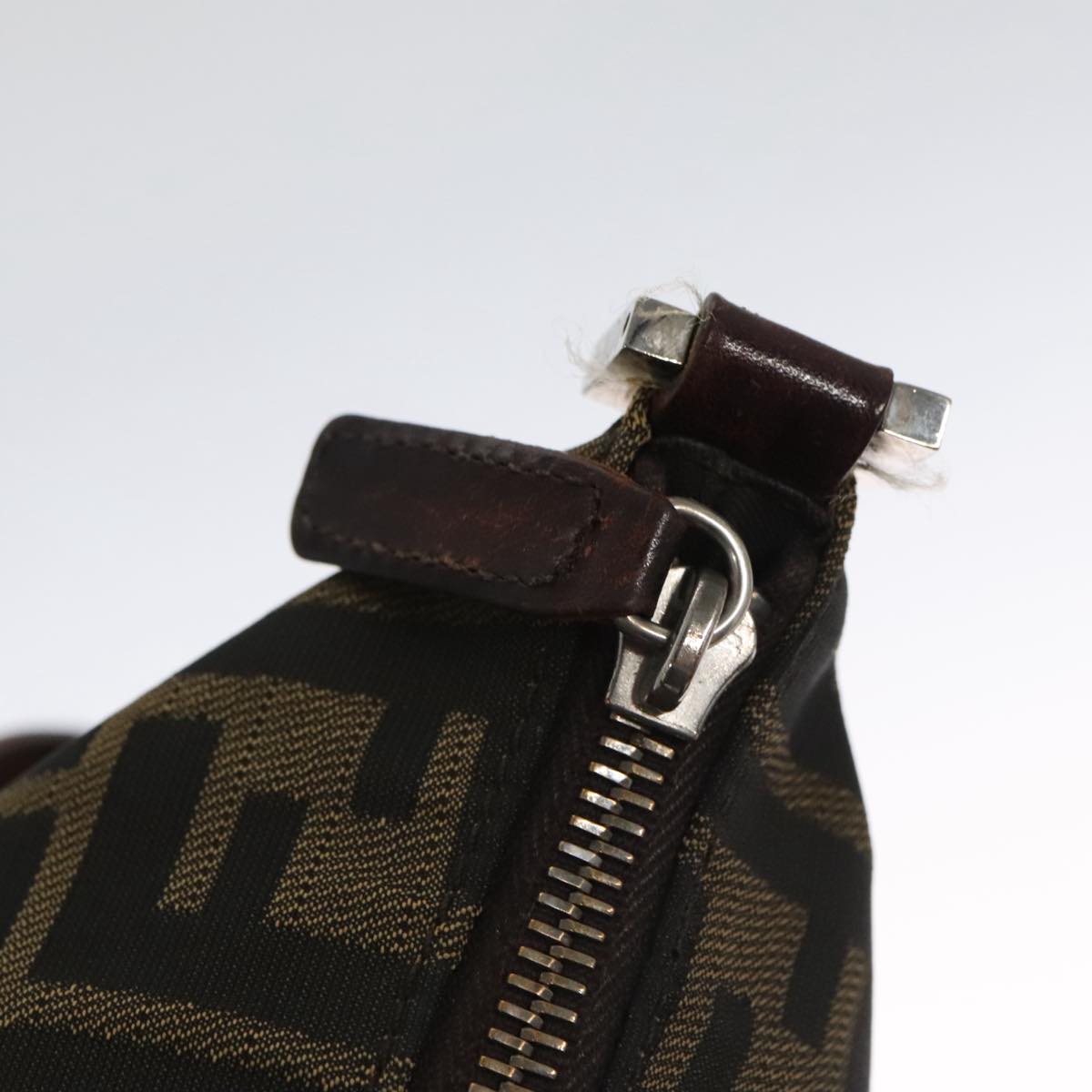 Fendi Hobo Brown Canvas Shoulder Bag (Pre-Owned)