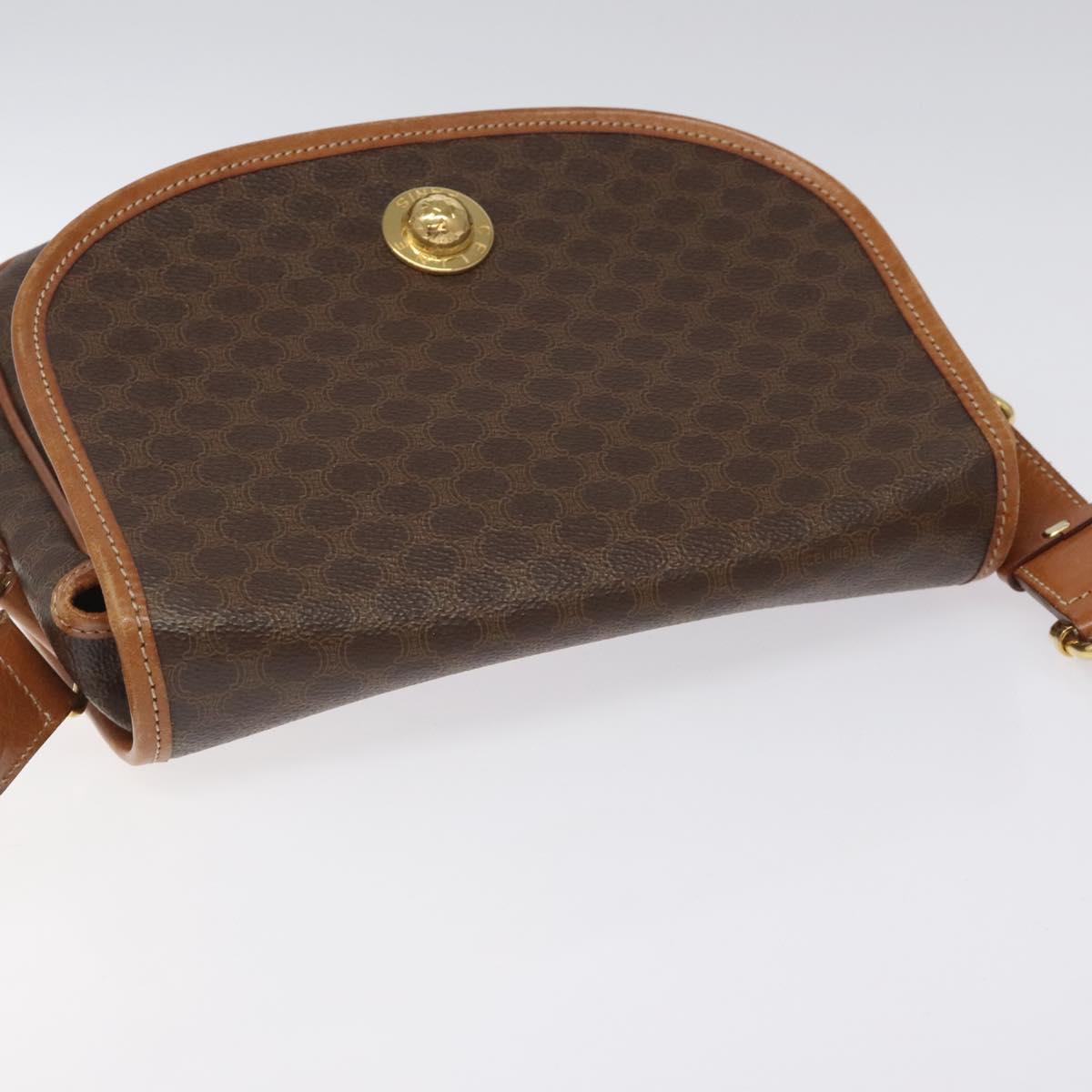 Céline Macadam Brown Canvas Shoulder Bag (Pre-Owned)