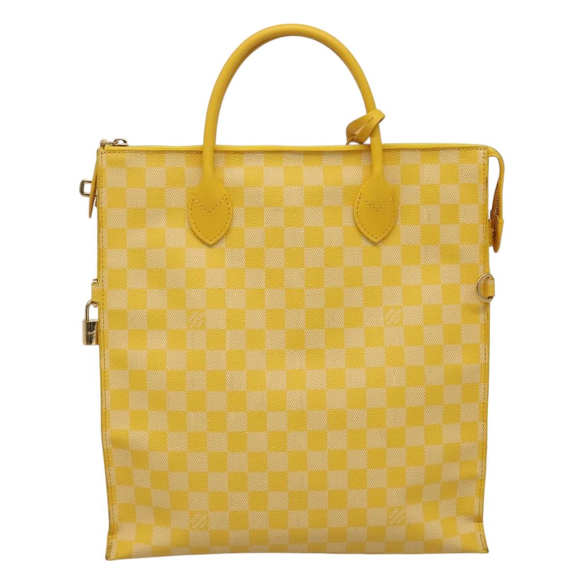 Louis Vuitton Yellow Canvas Handbag (Pre-Owned)