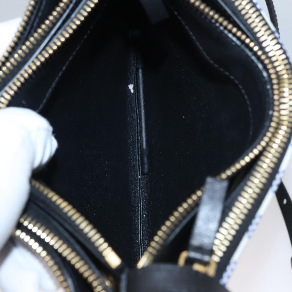 Céline Trio Blue Canvas Shoulder Bag (Pre-Owned)