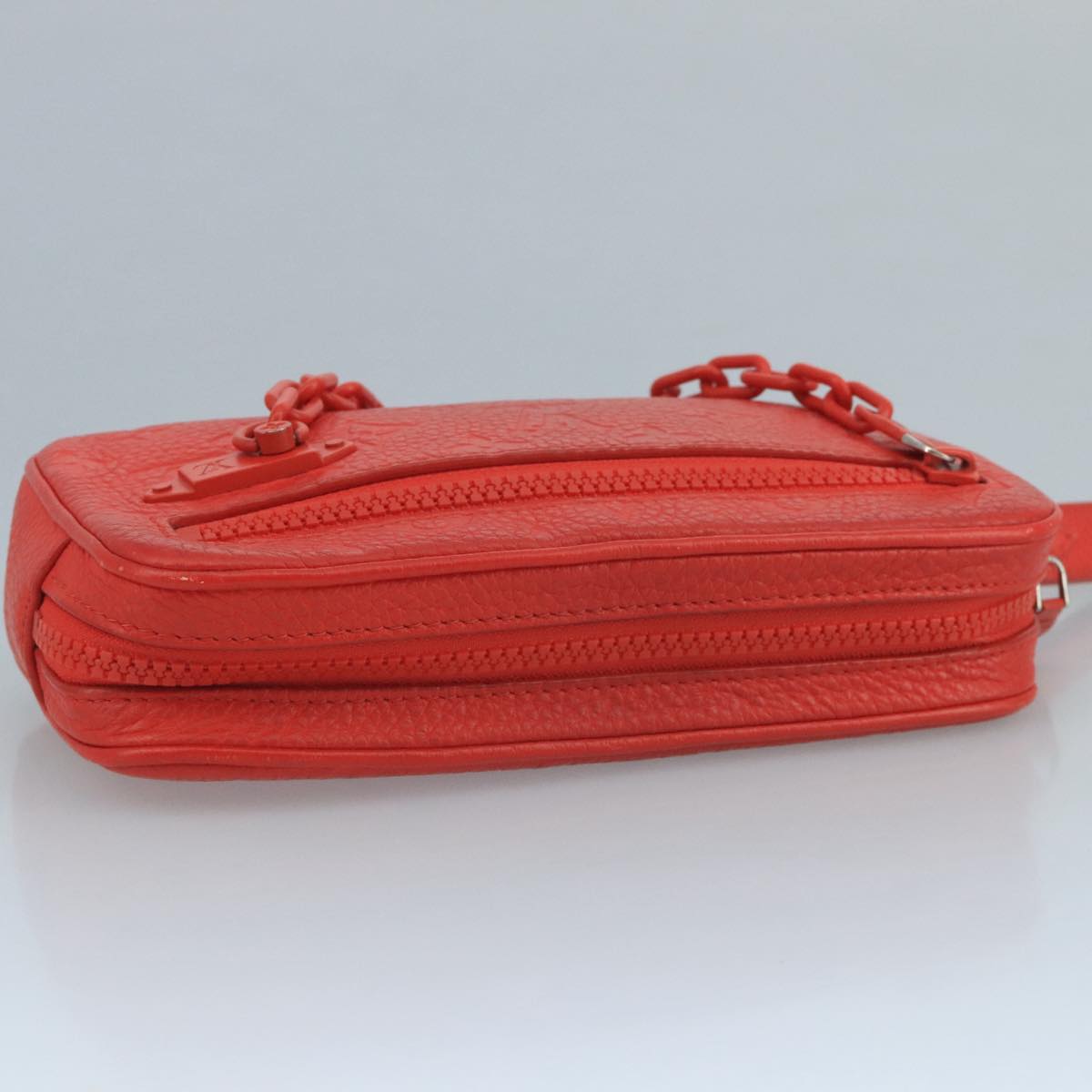 Louis Vuitton Pochette Volga Red Leather Clutch Bag (Pre-Owned)