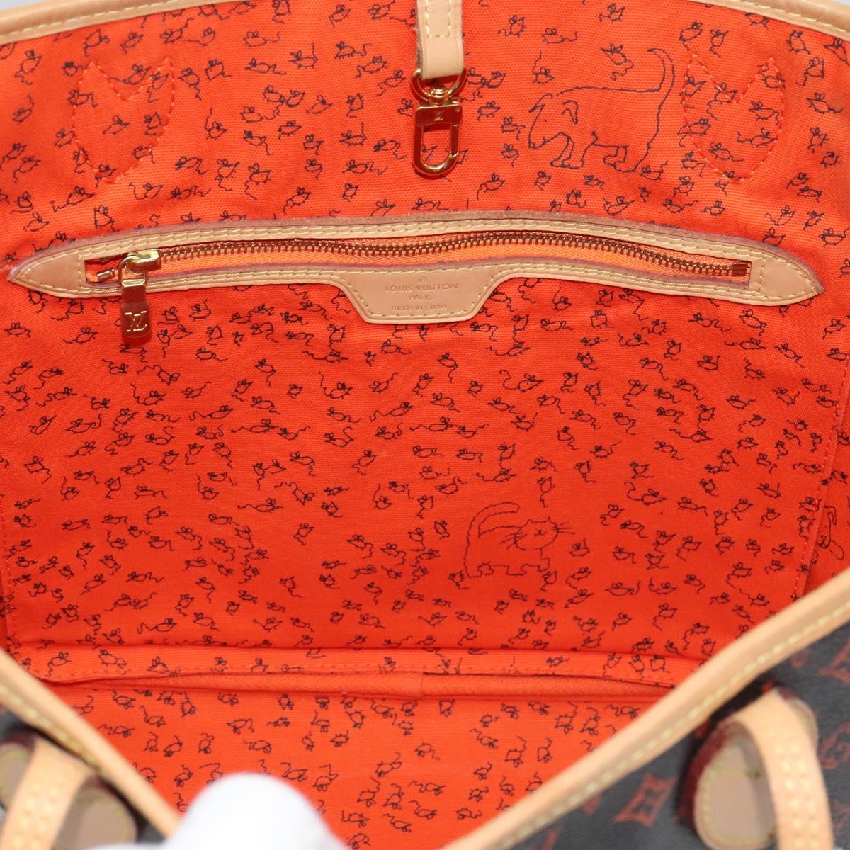 Louis Vuitton Neverfull Mm Black Canvas Tote Bag (Pre-Owned)
