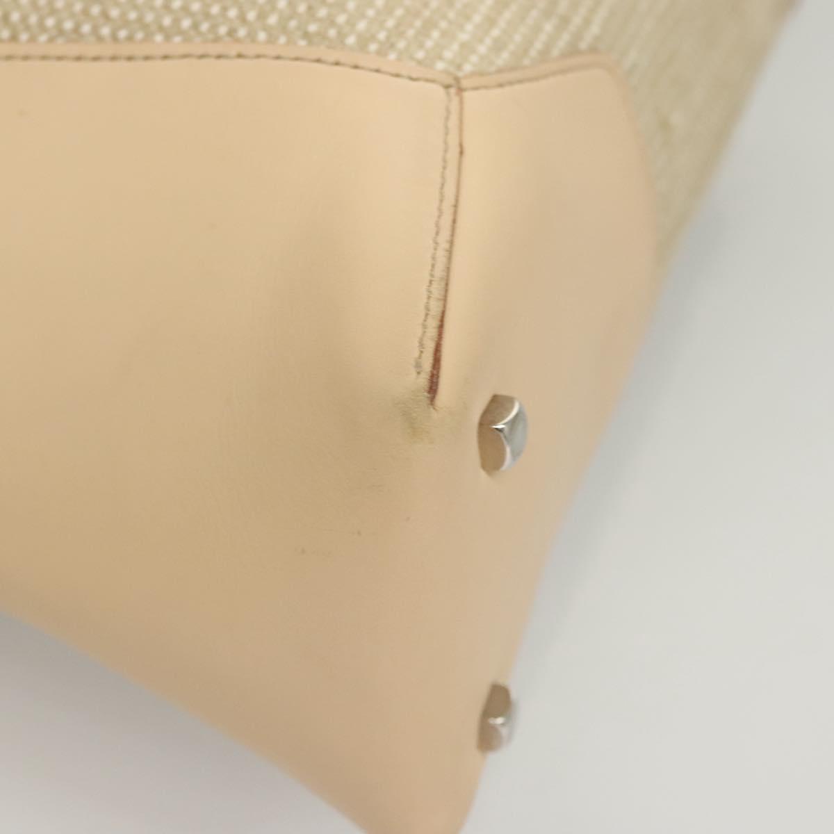 Salvatore Ferragamo Gancini Beige Leather Shoulder Bag (Pre-Owned)