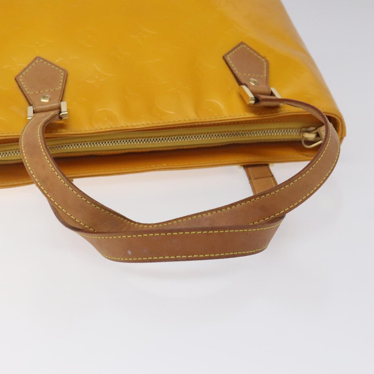 Louis Vuitton Houston Yellow Patent Leather Handbag (Pre-Owned)