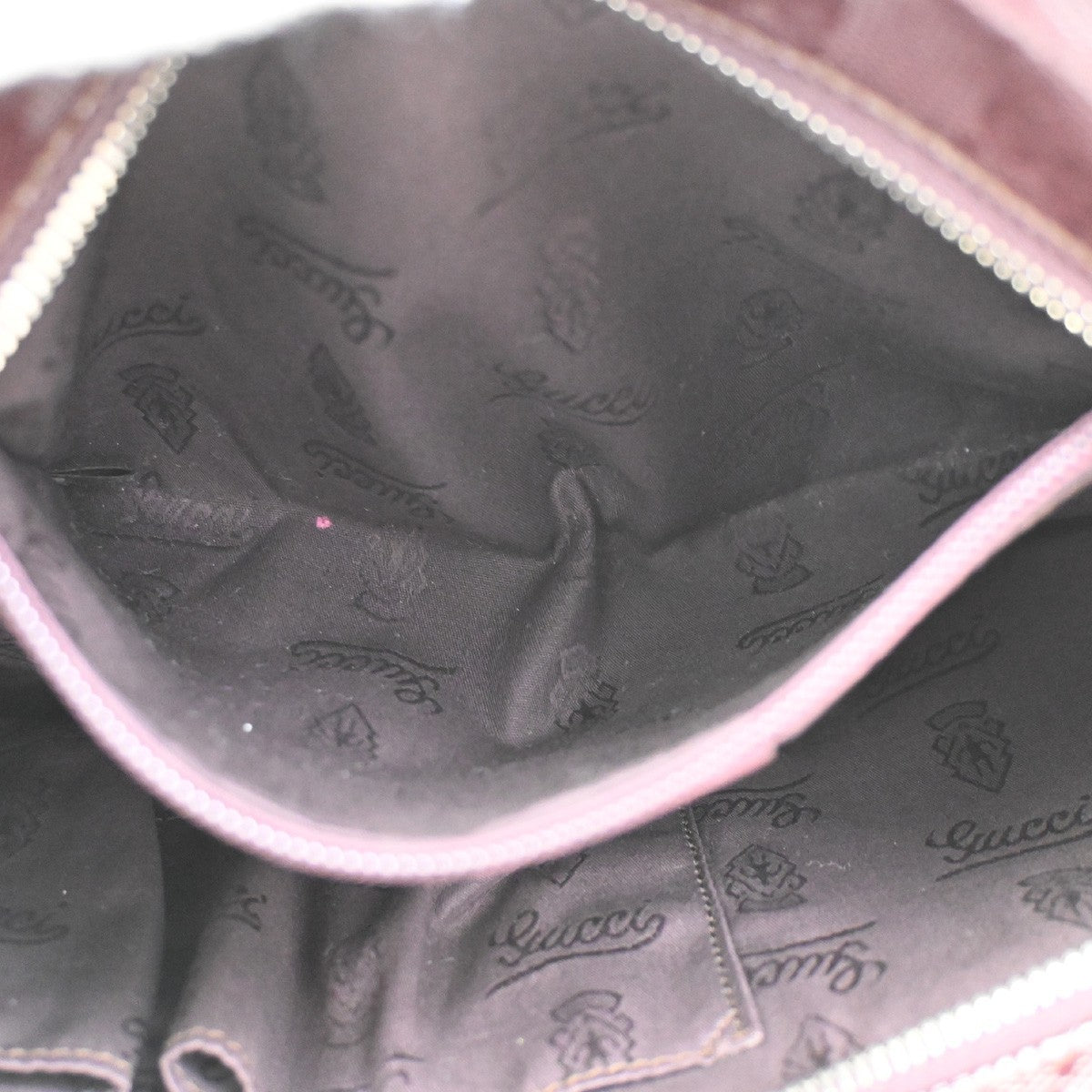Gucci Plus Tote Gg Imprime Burgundy Pvc Shoulder Bag Bag (Pre-Owned)